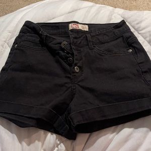high rise jean shorts
